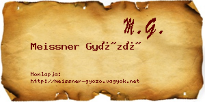 Meissner Győző névjegykártya